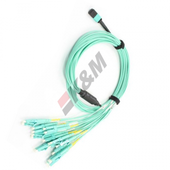 Fiber Optic Jumper 8 Fiber OM3 MTP