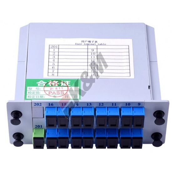 1x16 SCPC Mini Plug-in PLC Splitter box