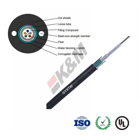 2000 Kilometer/Kilometers per Week GYXTW outdoor 12 core fiber optic cable